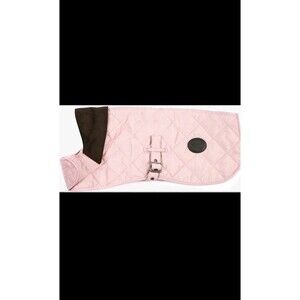 Barbour Quilted Pink Dog XXL Coat Brown Corduroy Collar Plaid Linning